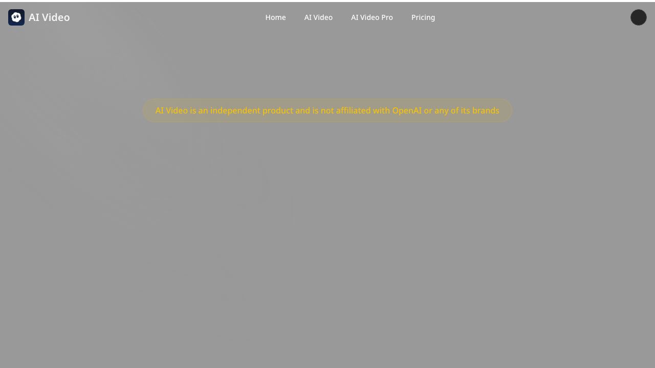Sora2 AI Generator 网站截图