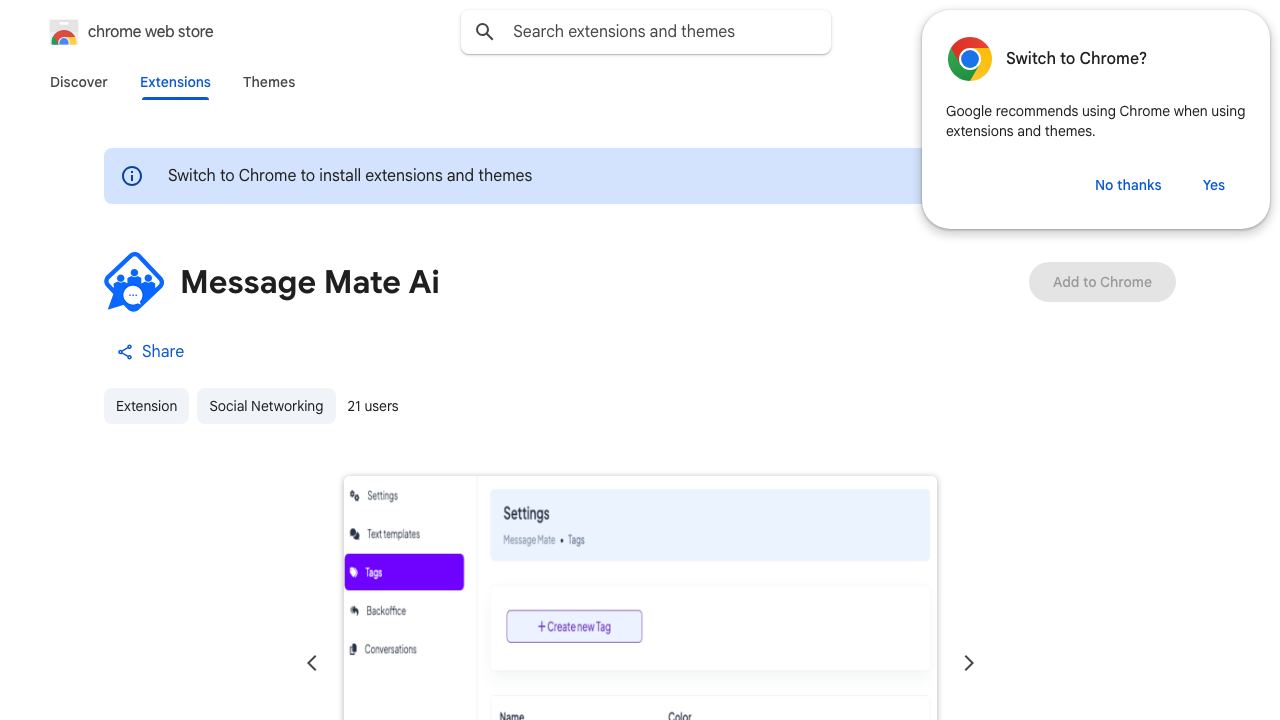 Message Mate Ai website screenshot