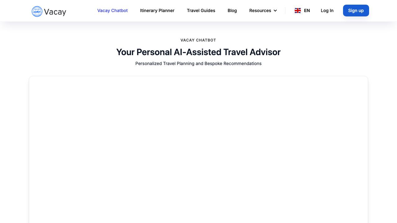 Vacay 网站截图