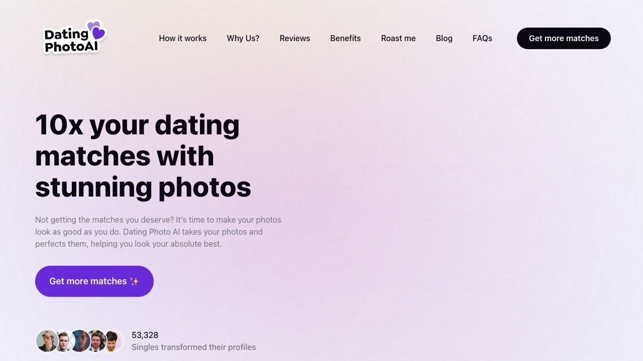 Dating Photo AI 网站截图