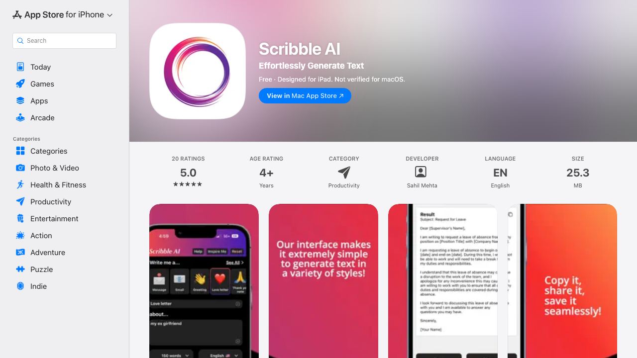 Scribble AI 网站截图