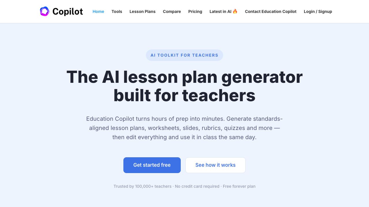 Education CoPilot 网站截图