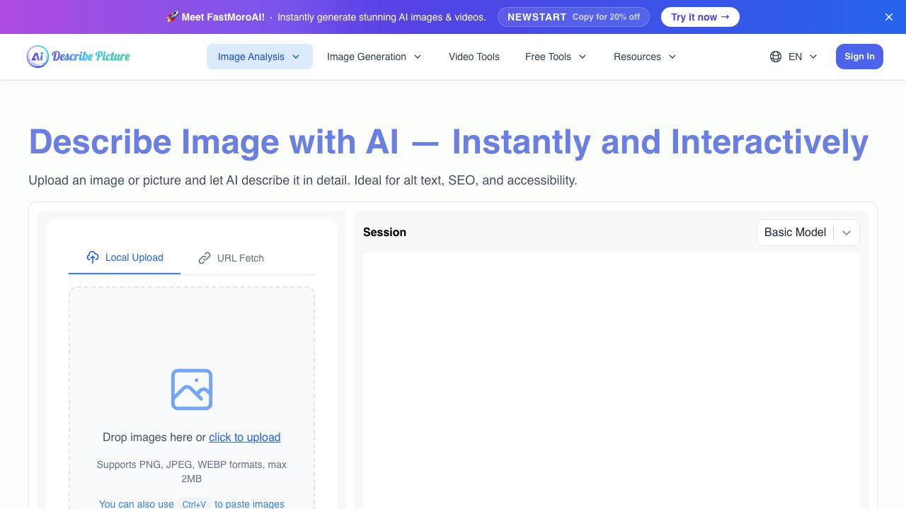 AI Describe Picture 网站截图