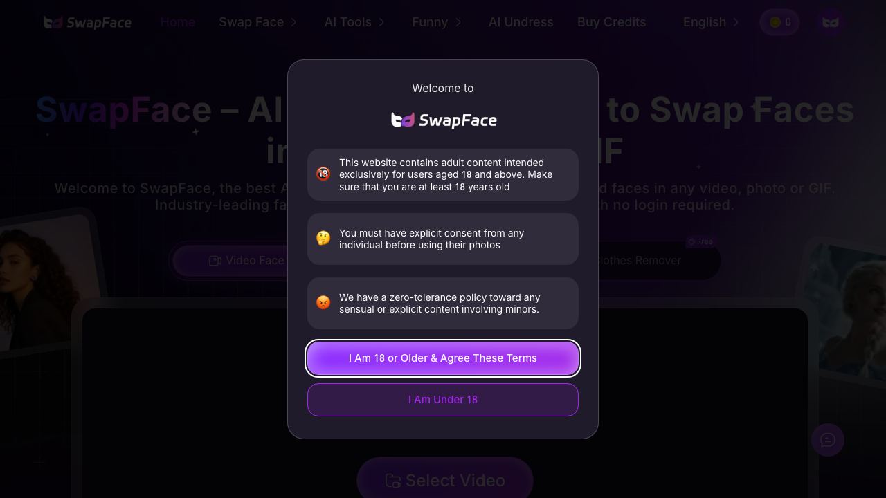 swapfaces.ai 网站截图