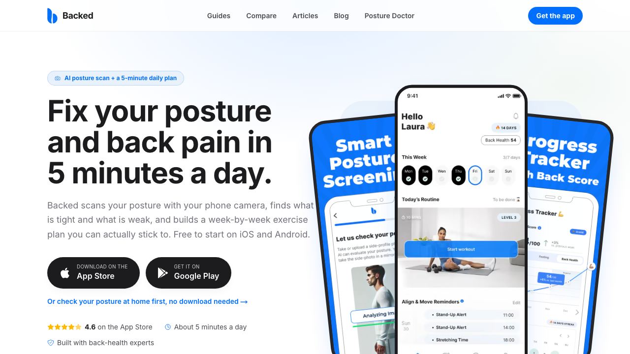 Backed AI website screenshot