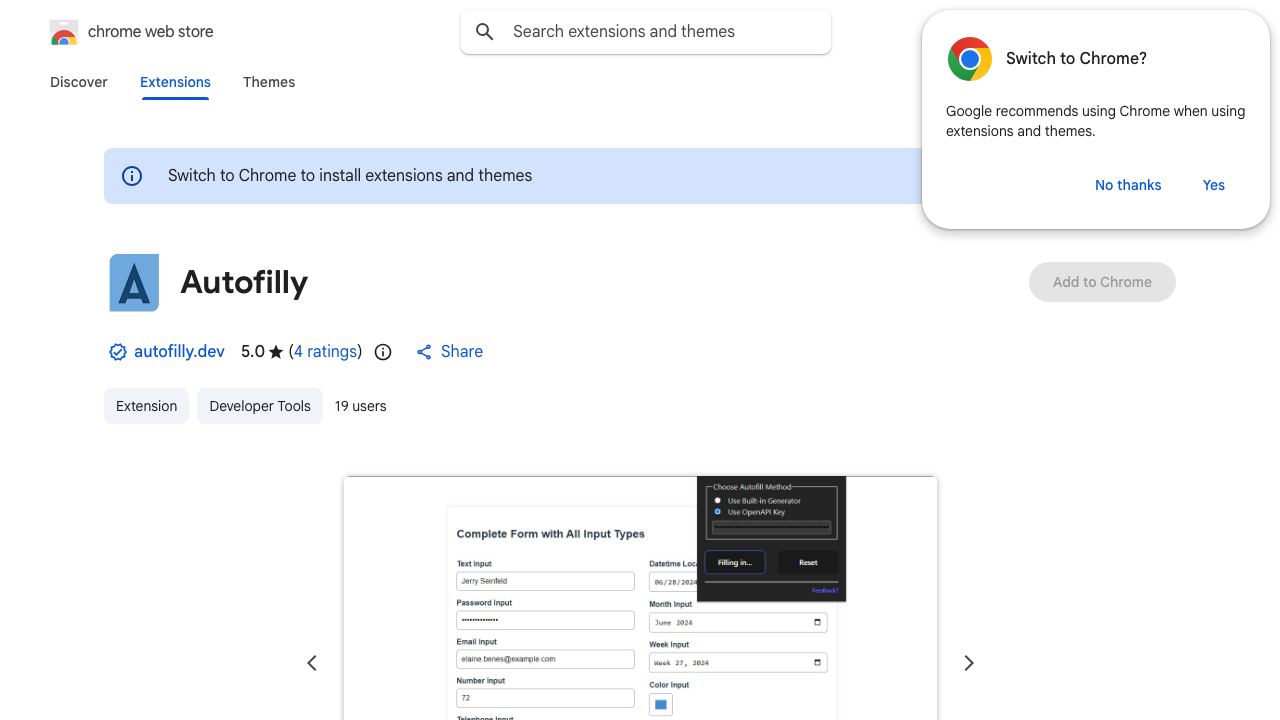 Autofilly 网站截图