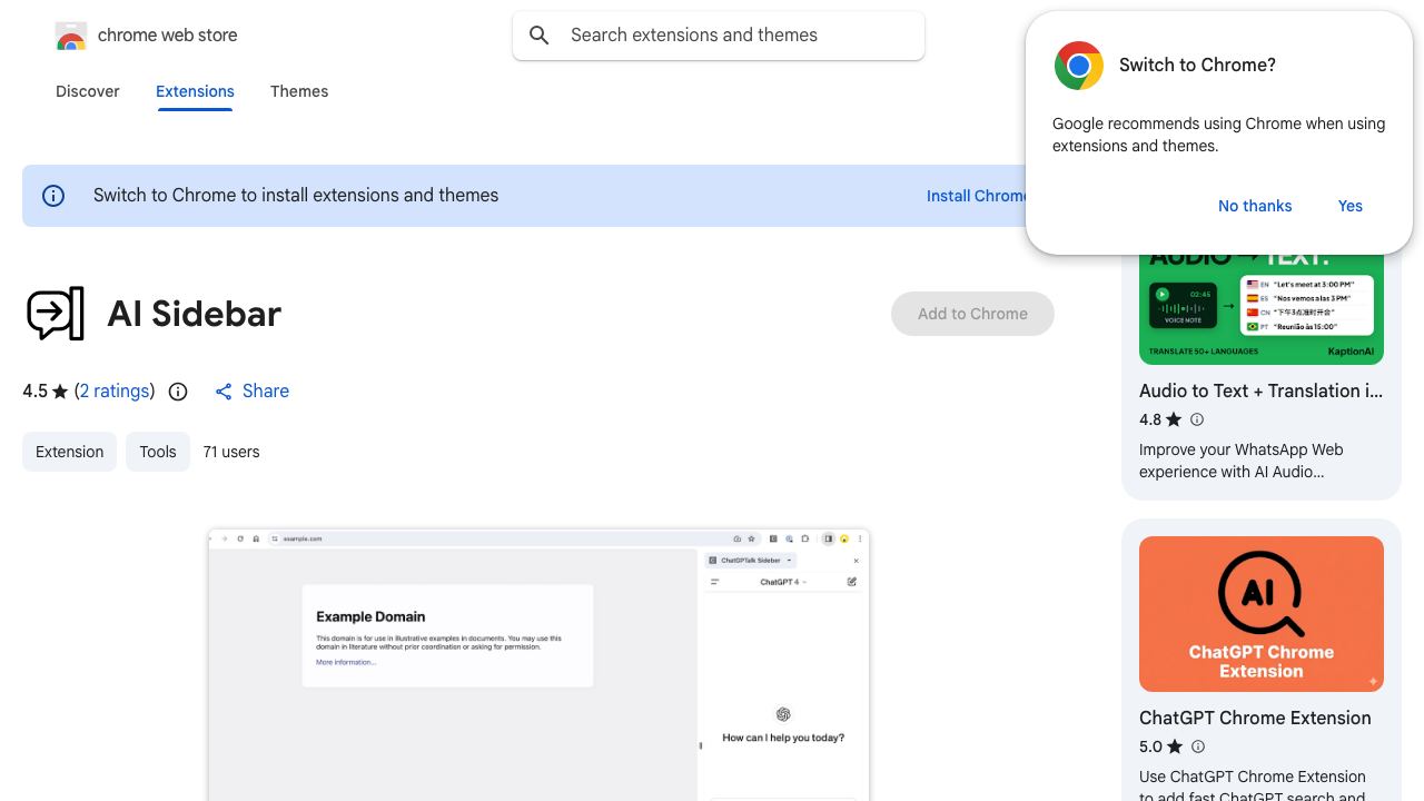 ChatGPTalk Sidebar 网站截图