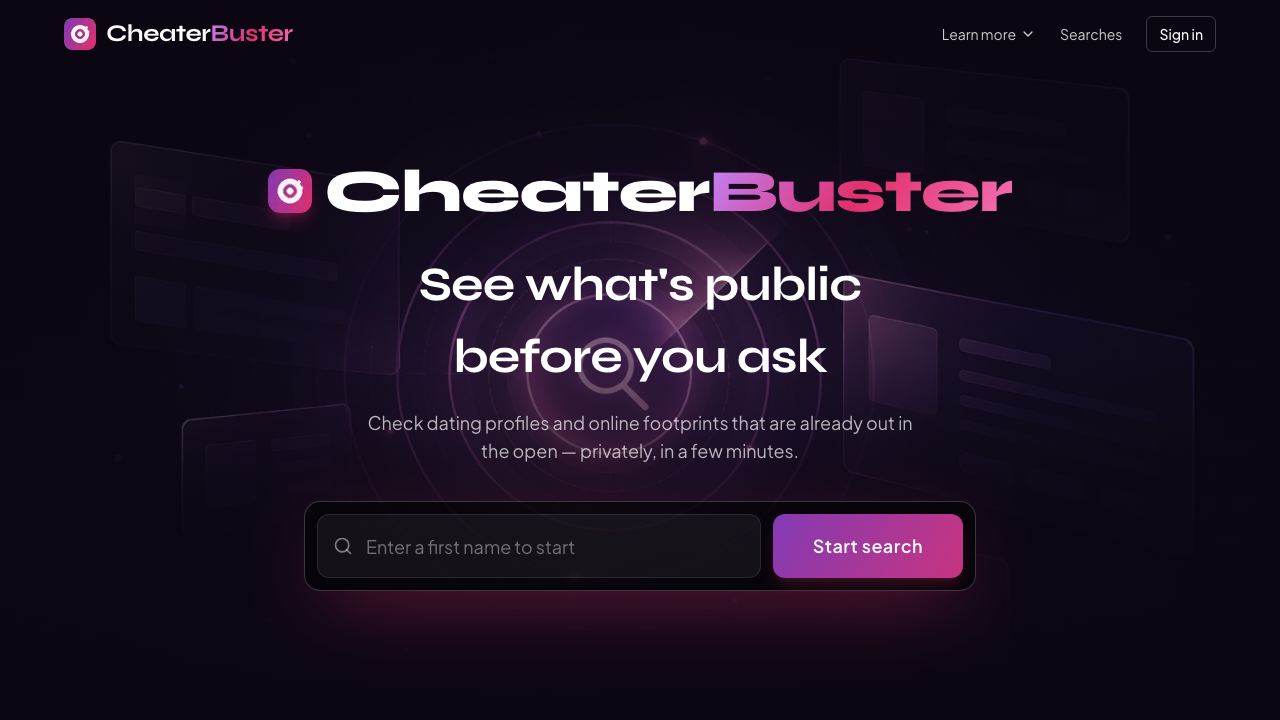 Cheater Buster 网站截图