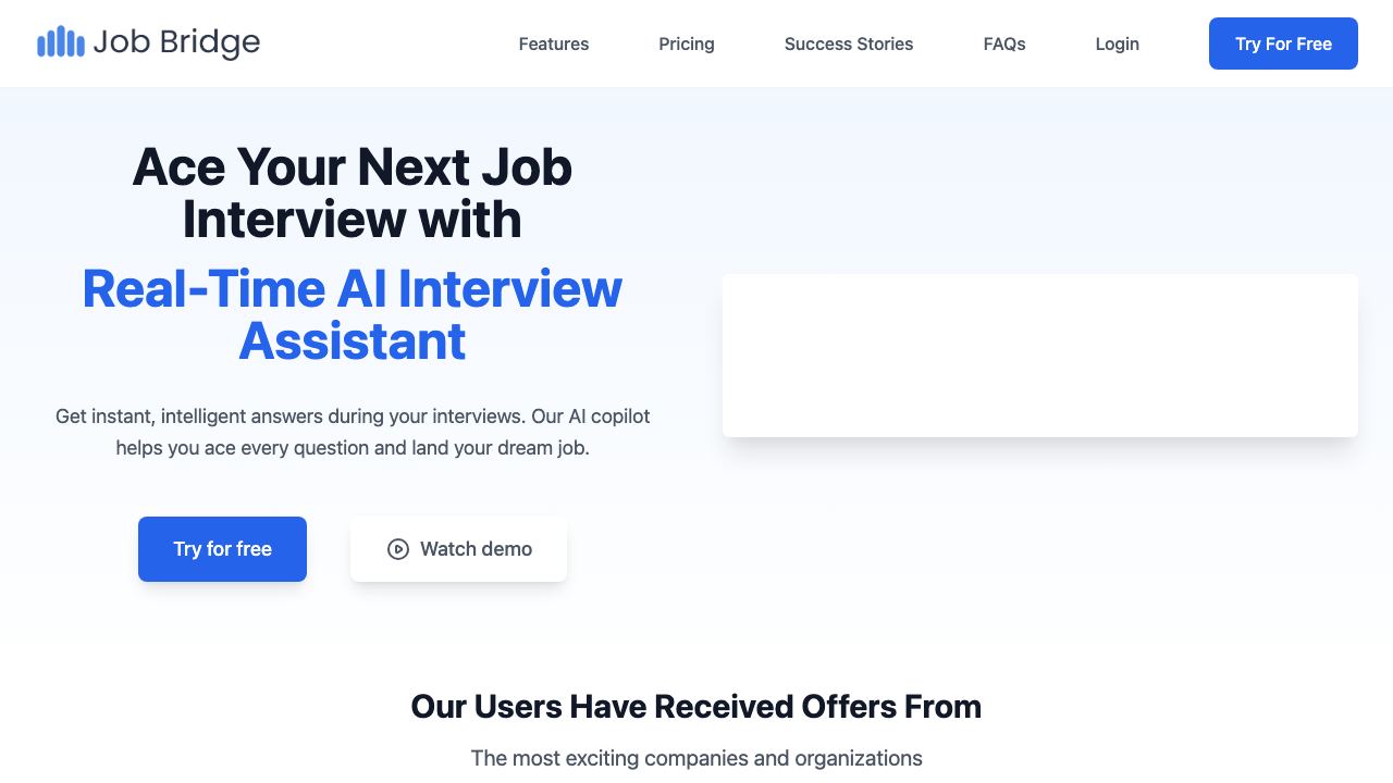 JobBridge 网站截图