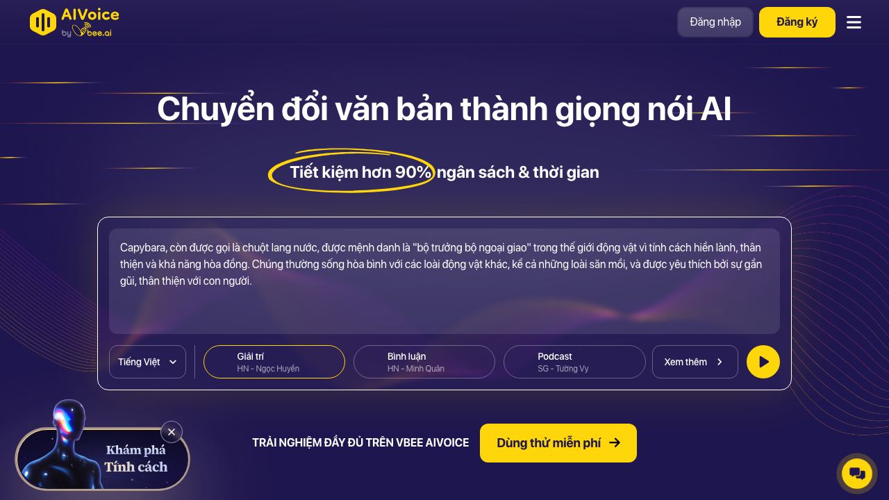 Vbee AI Voice website screenshot