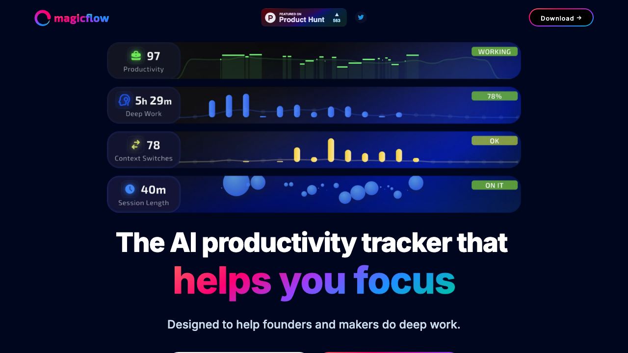 Magicflow website screenshot