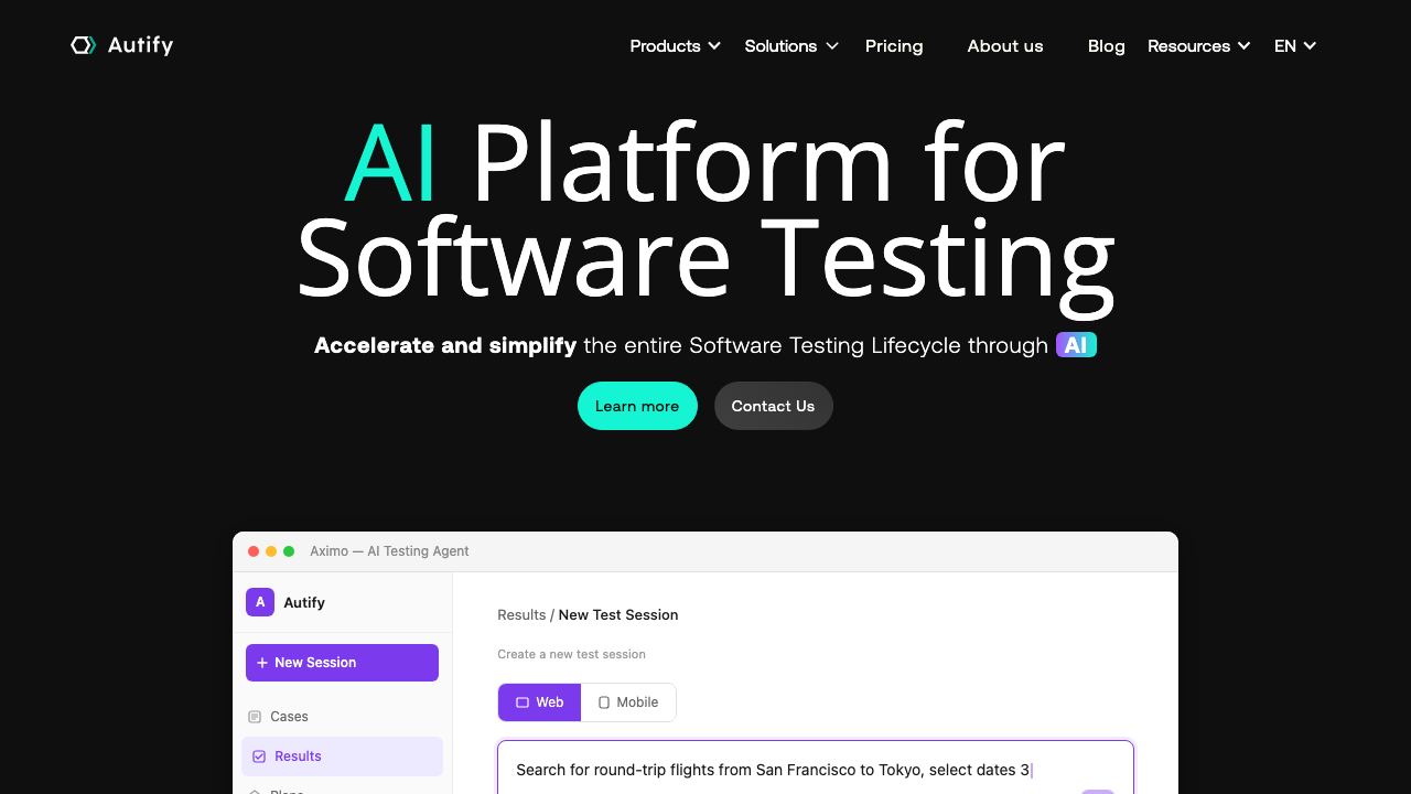autify.com 网站截图