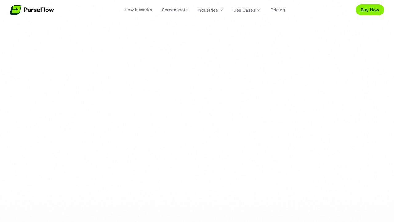 Parseflow.io website screenshot
