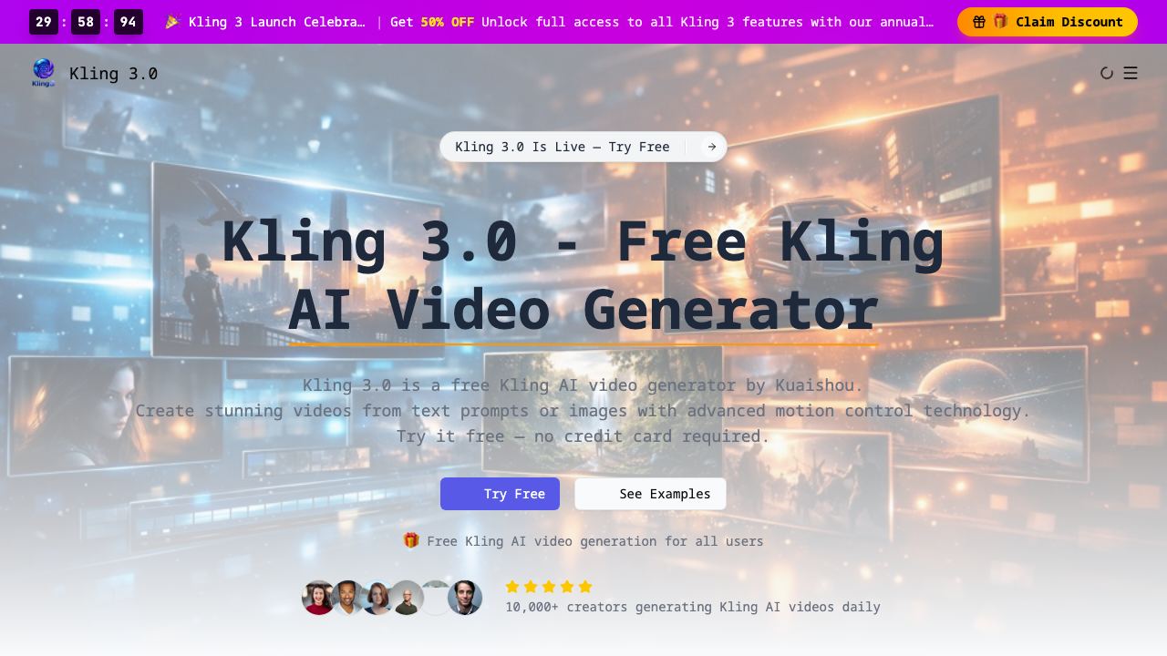 Kling 3.0- 网站截图