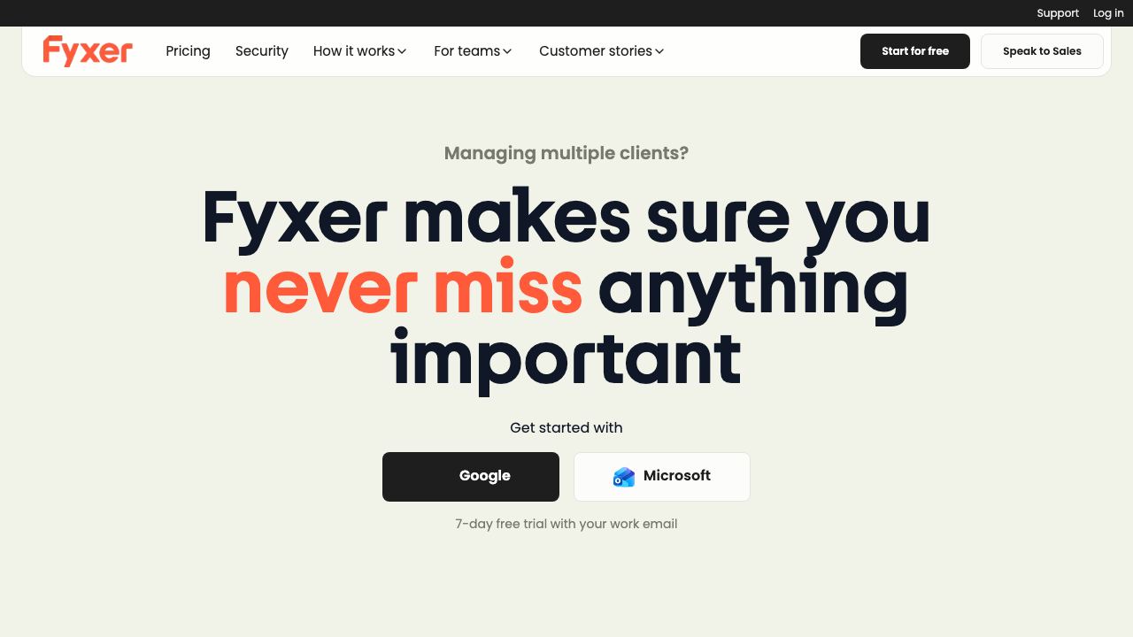 Fyxer AI Executive Assistant 网站截图
