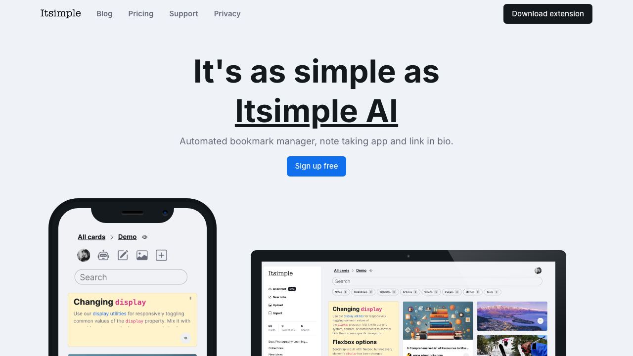 Itsimple AI 网站截图