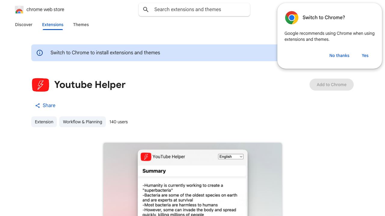 Youtube Helper 网站截图
