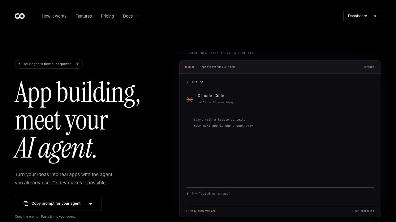 Co.dev website screenshot