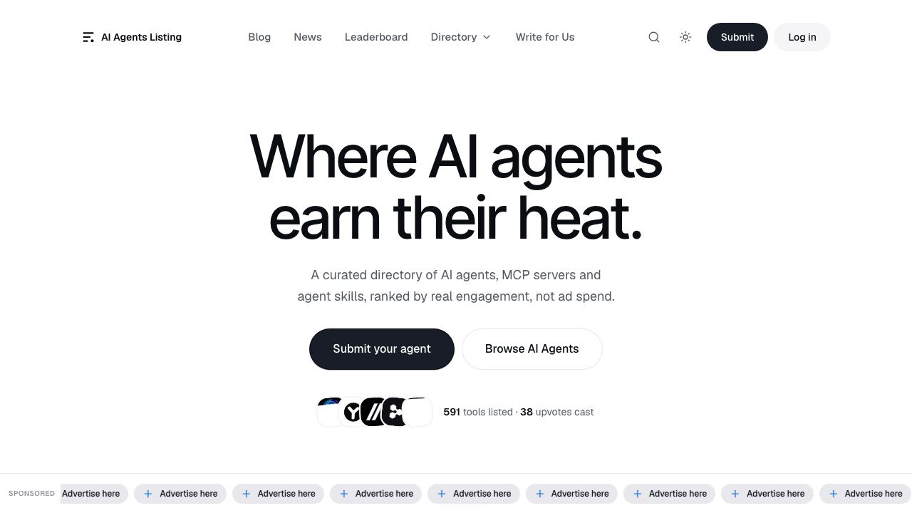 AI Agents Listing 网站截图