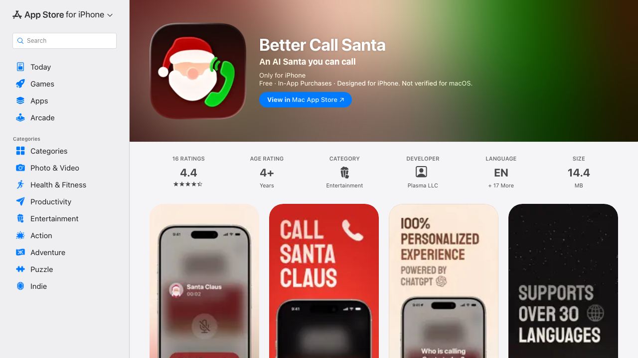 Better Call Santa 网站截图