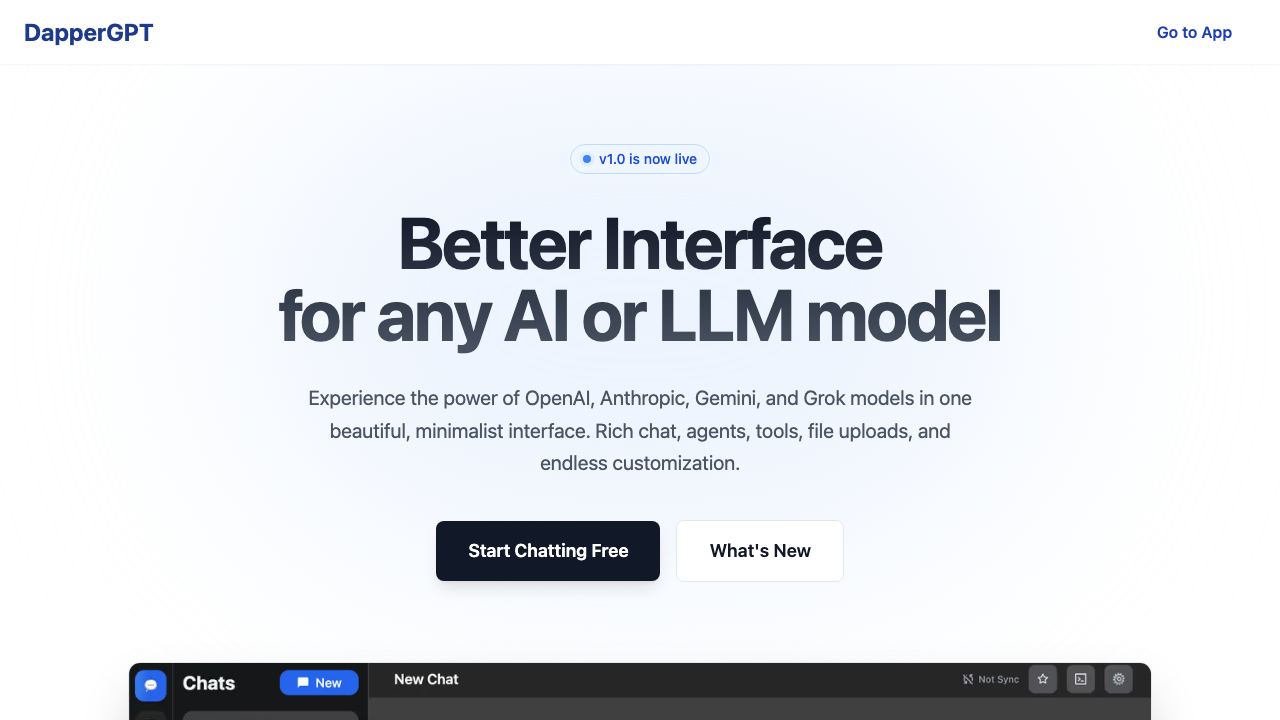 DapperGPT website screenshot