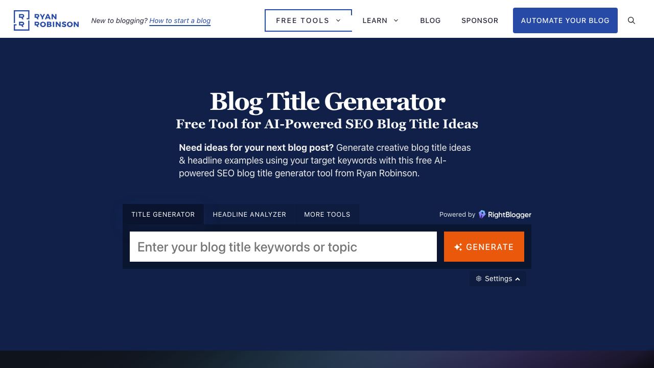 Blog Title Generator 网站截图