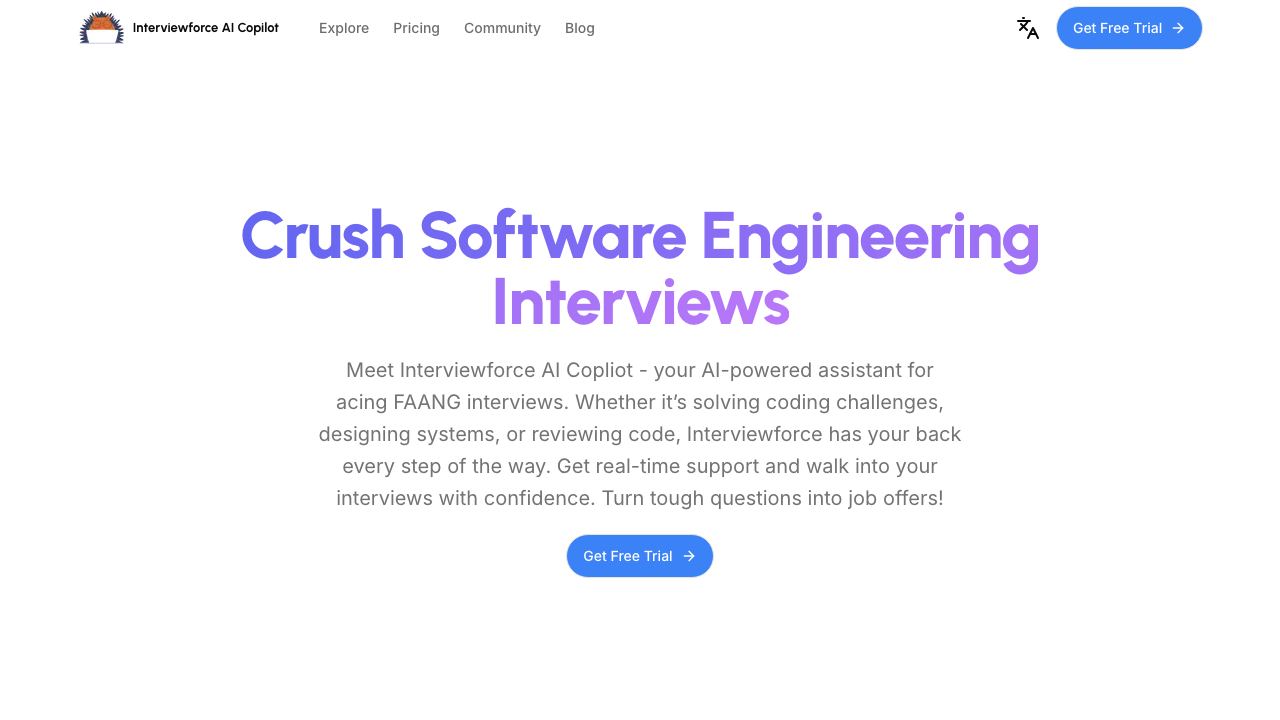 Interviewforce 网站截图