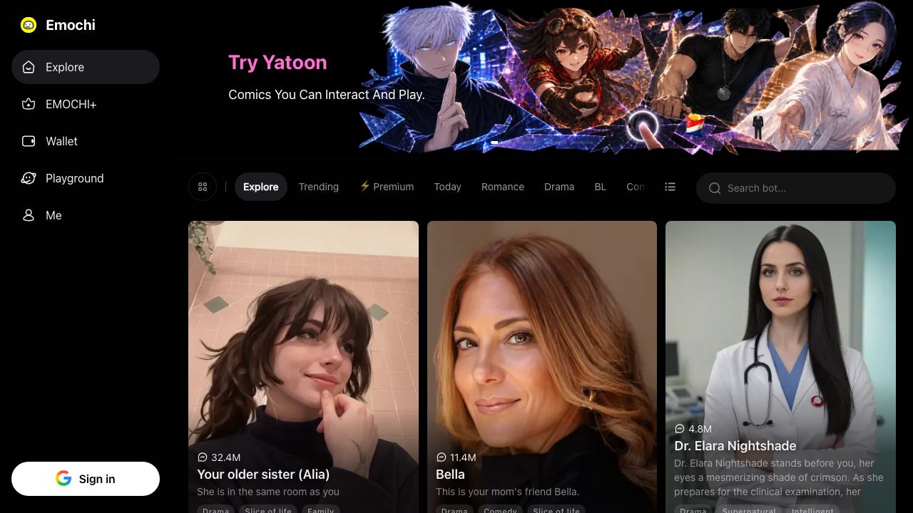 Emochi website screenshot