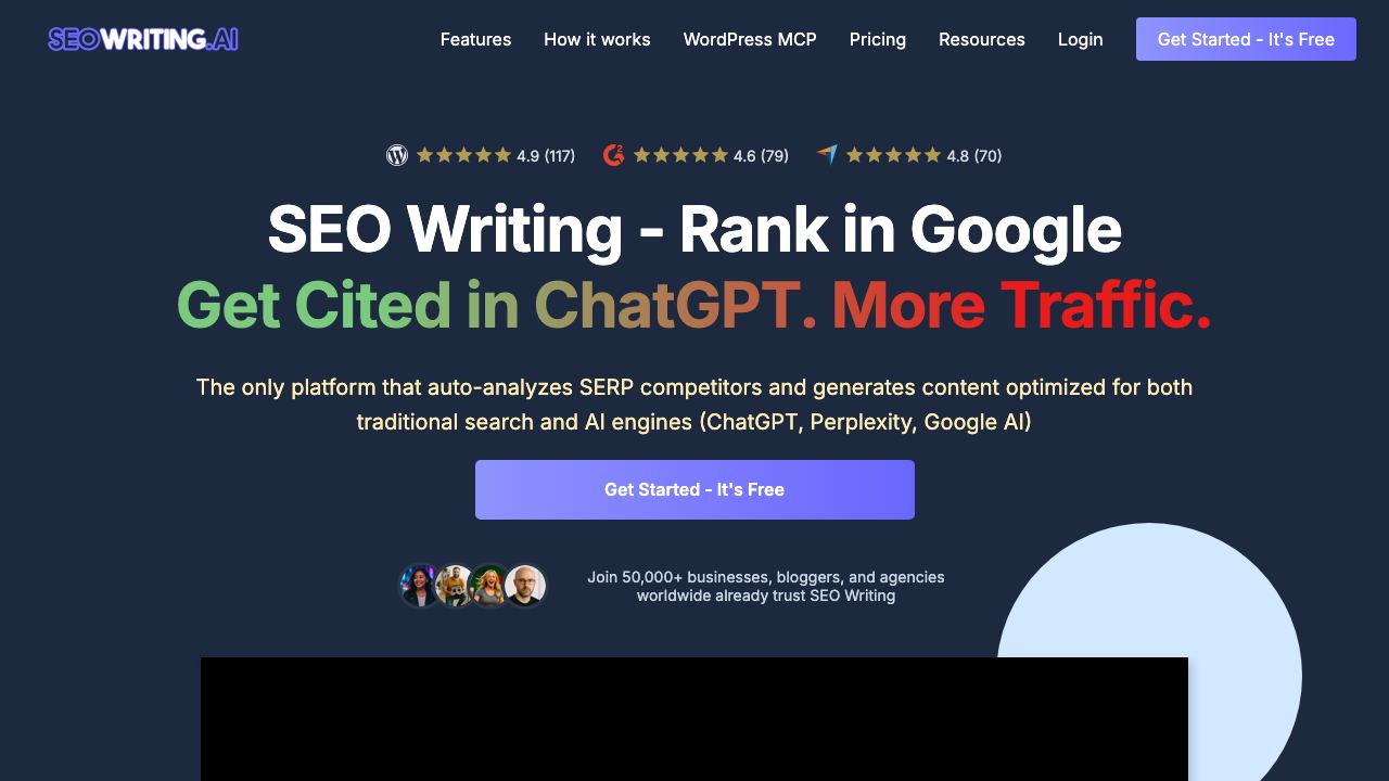 SEOWriting AI website screenshot
