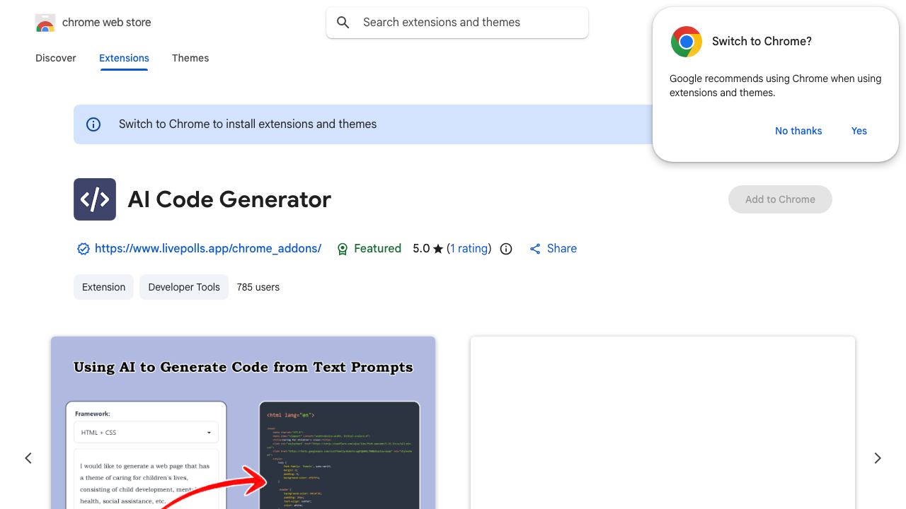 AI Front-End Code Generator 网站截图