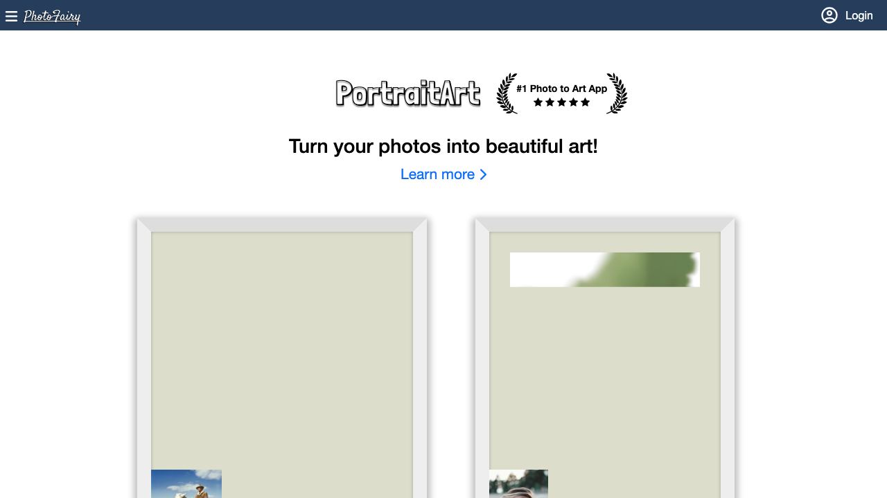 PhotoFairy website screenshot