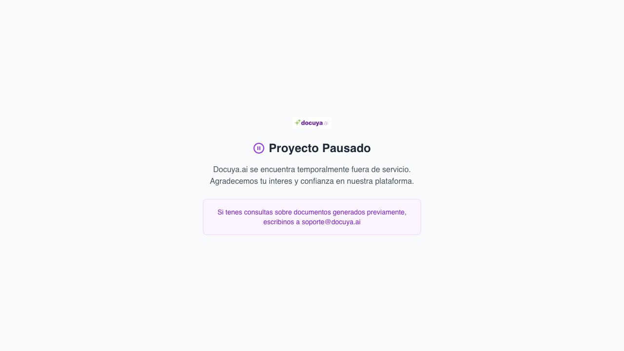 Docuya.ai 网站截图