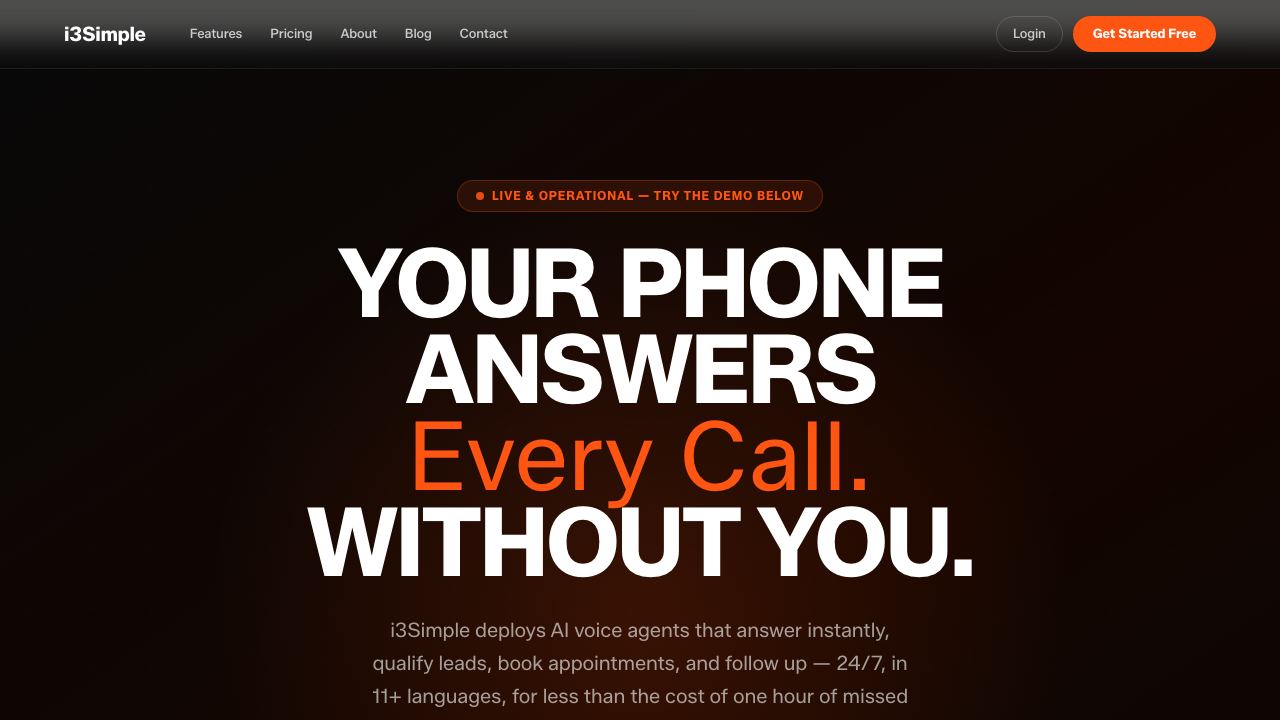 i3Simple Web Solutions website screenshot