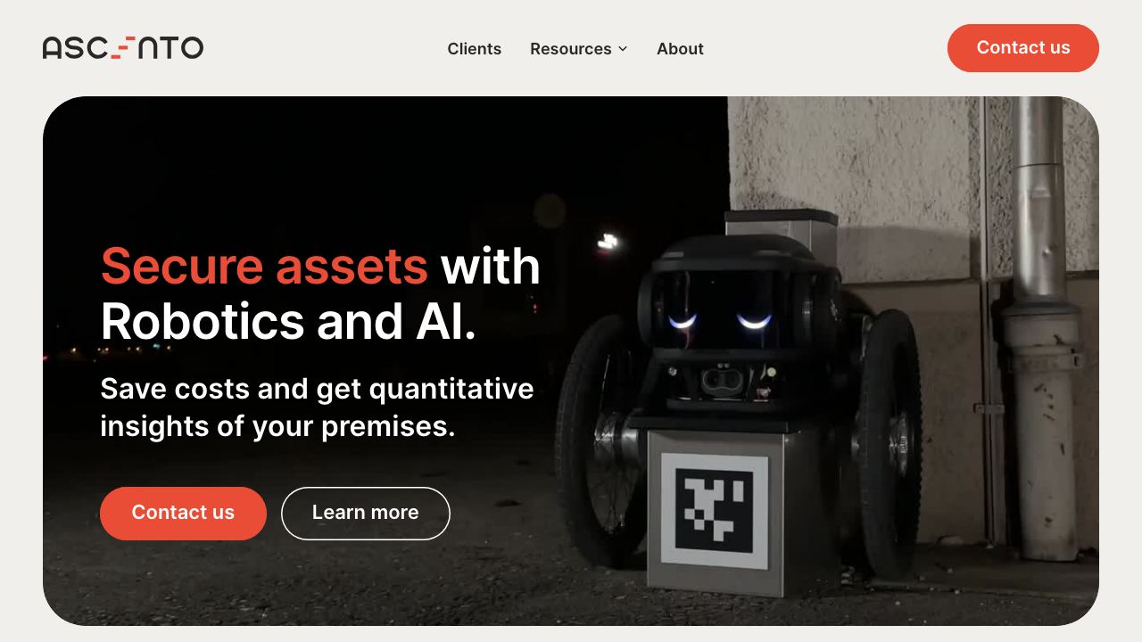 Ascento website screenshot