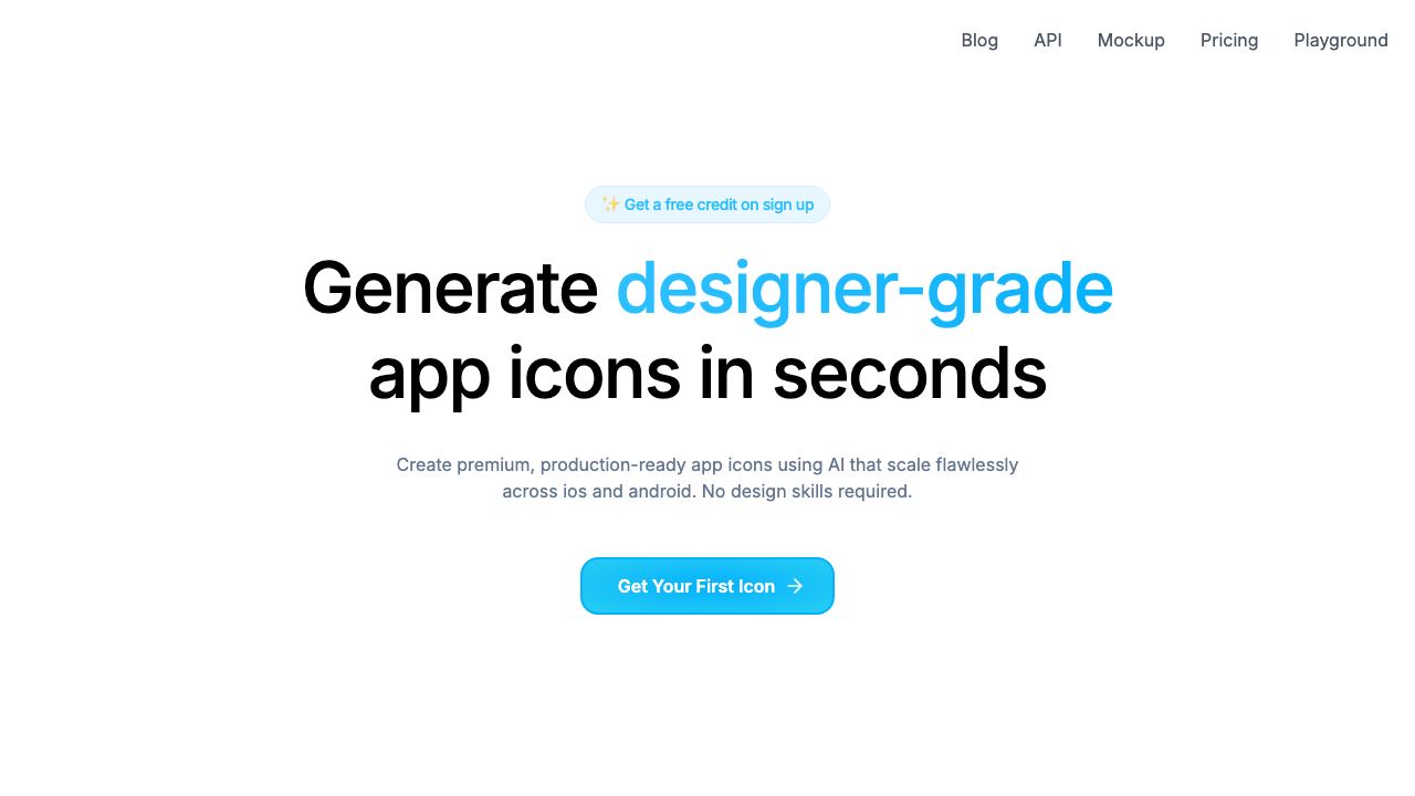 IconCraft AI website screenshot