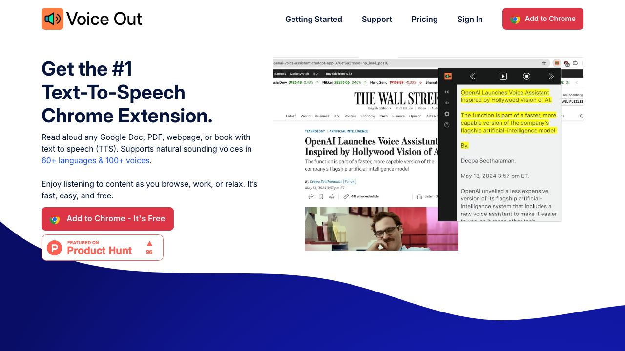 Voice Out 网站截图