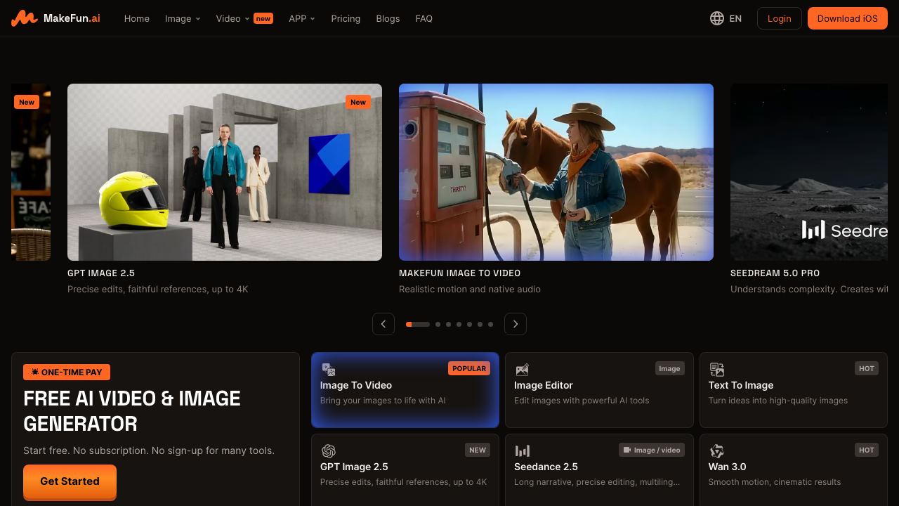 Makefun AI website screenshot