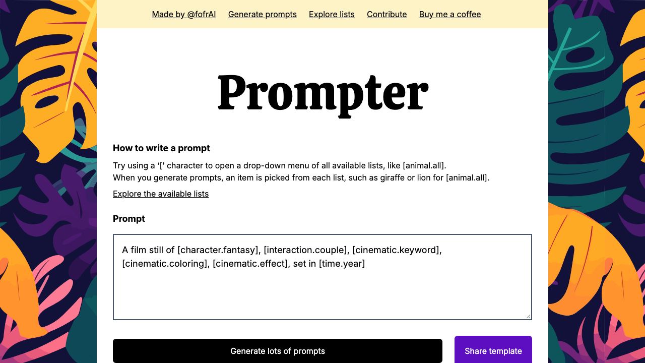 Prompter 网站截图