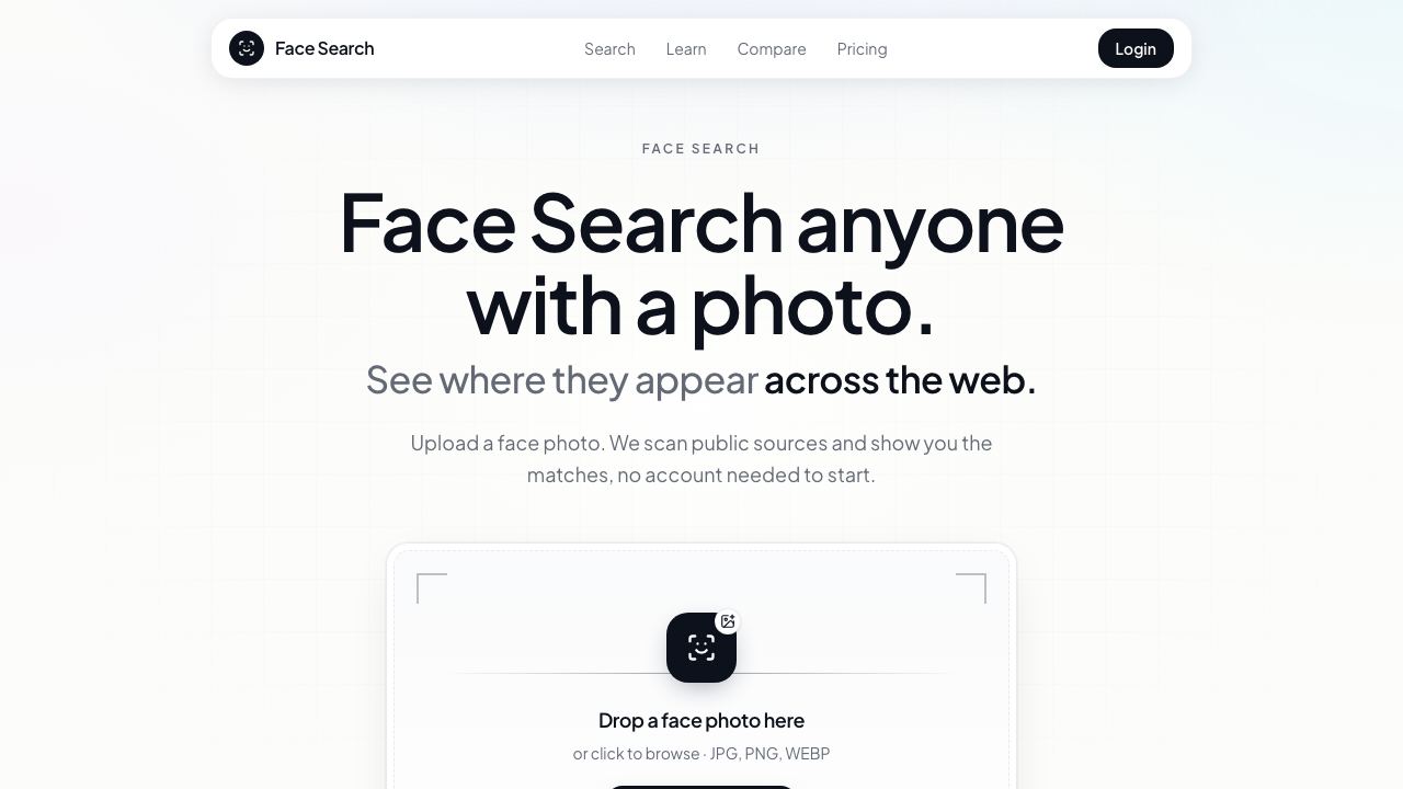 Face Search 网站截图