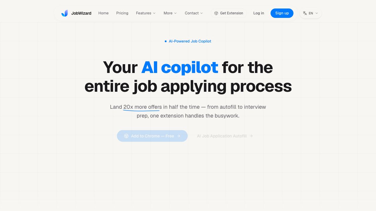 JobWizard website screenshot