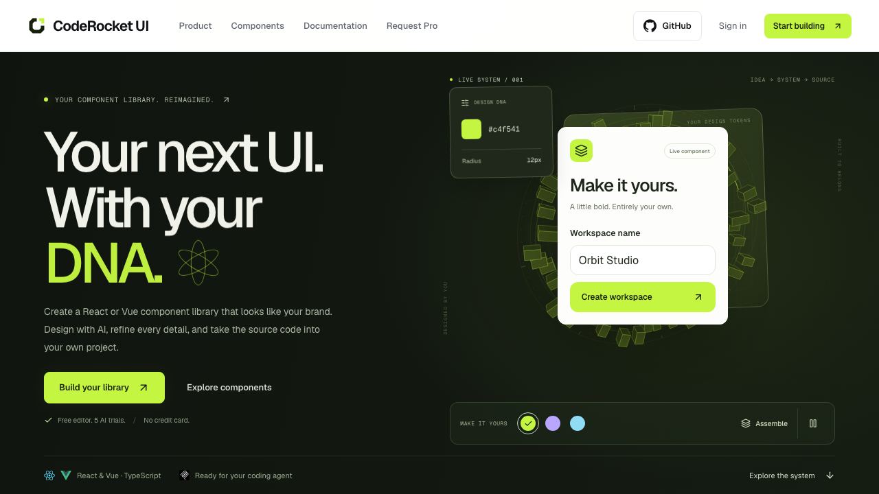 Tailwind AI website screenshot