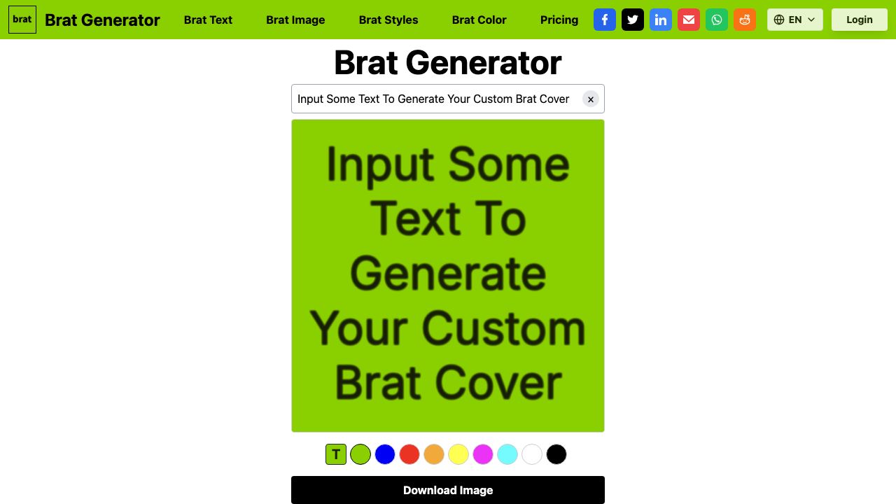 Brat Generator 网站截图
