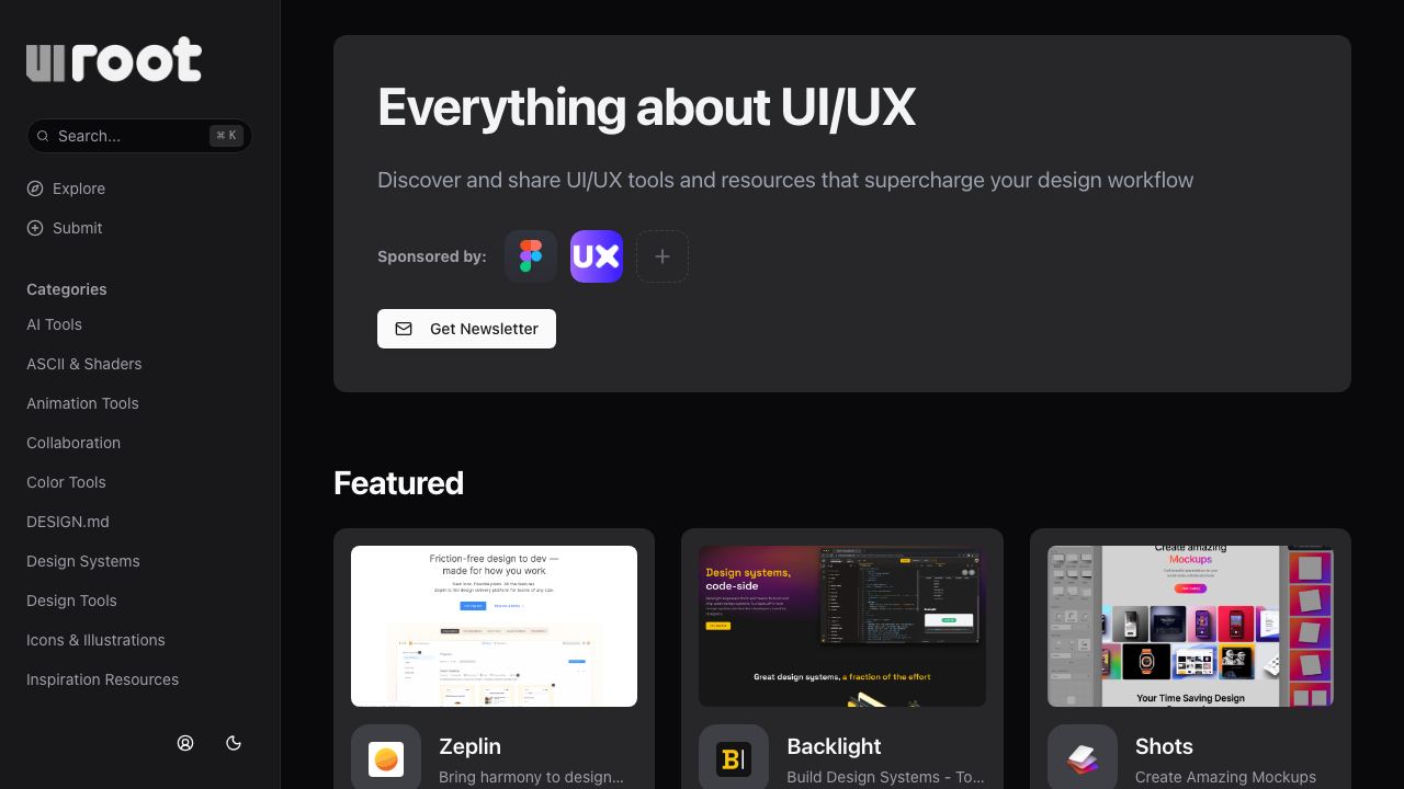 UI root 网站截图
