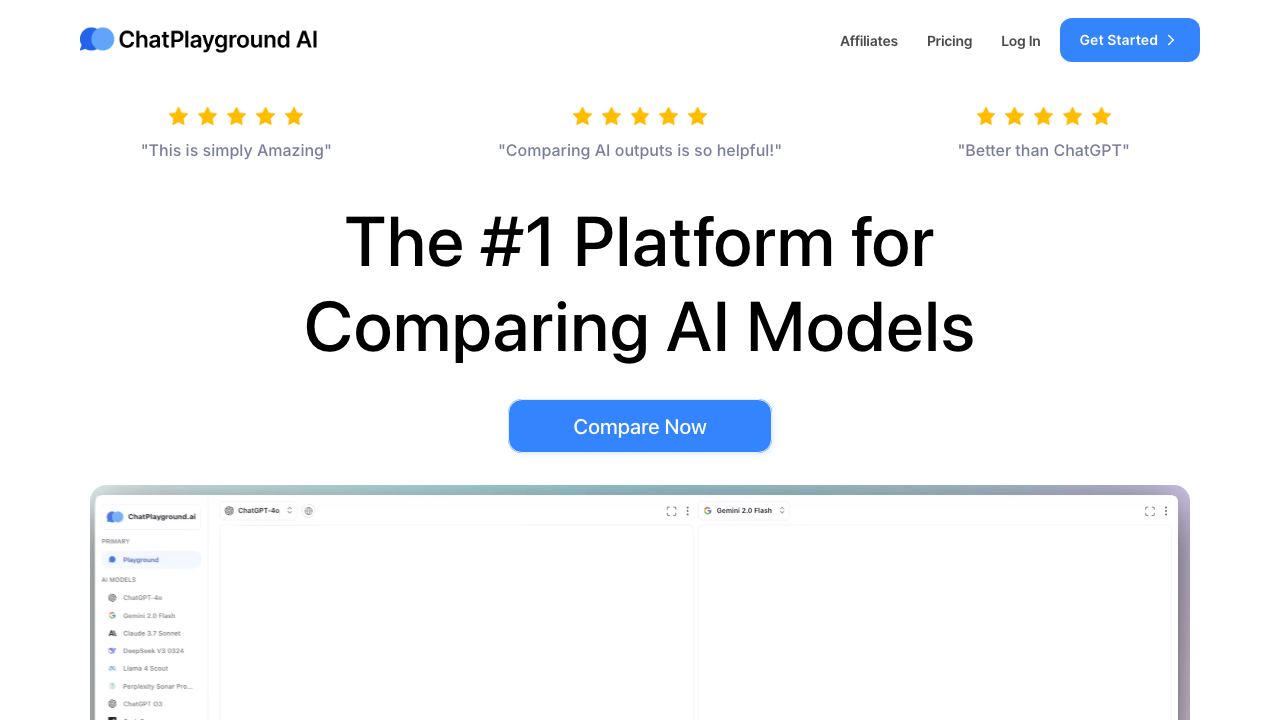 ChatPlayground AI 网站截图