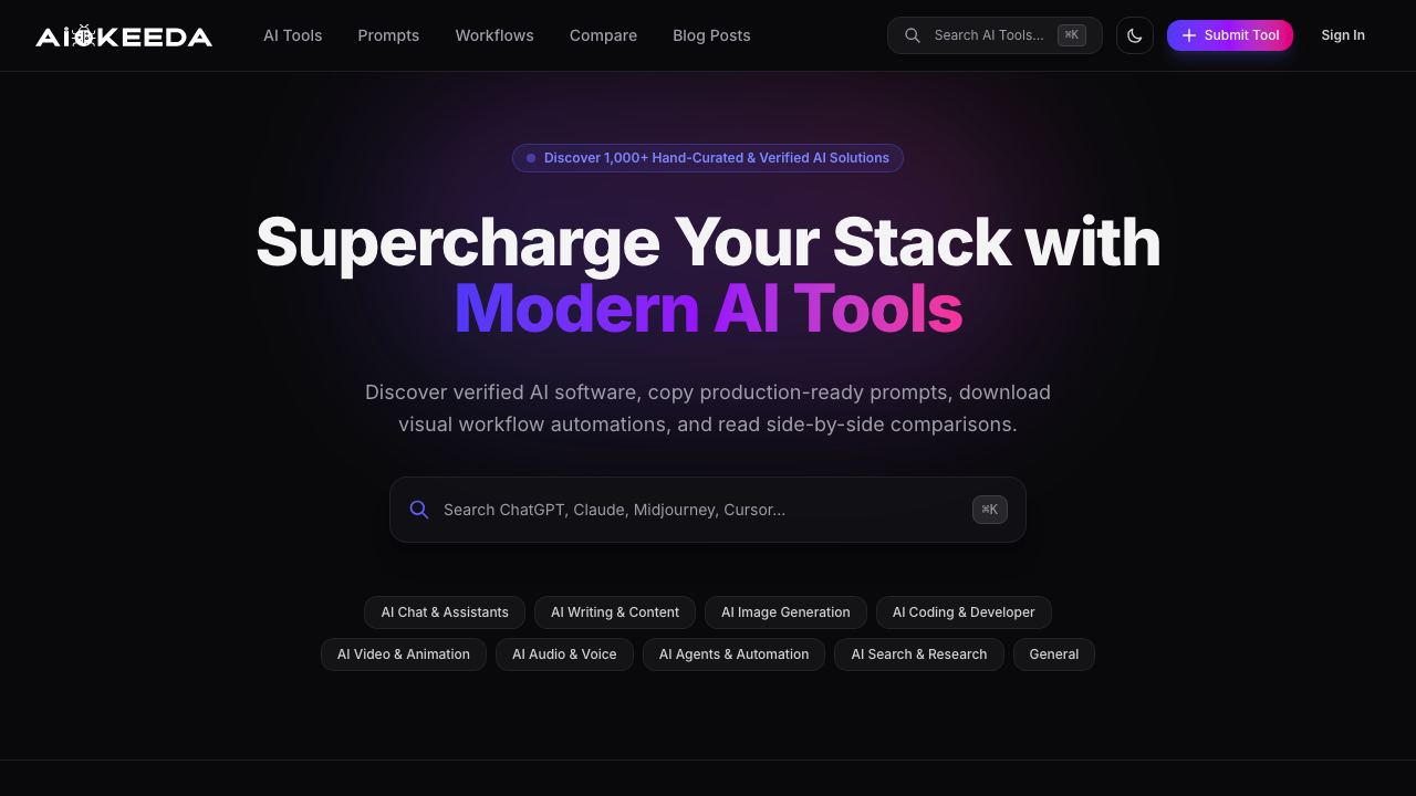 Ai Keeda website screenshot