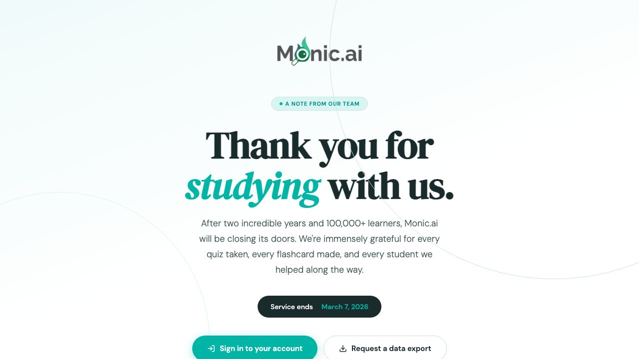 Monic.ai website screenshot