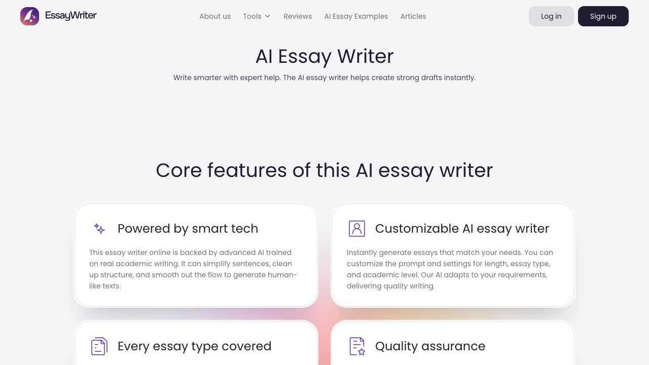 Essay Writer AI 网站截图