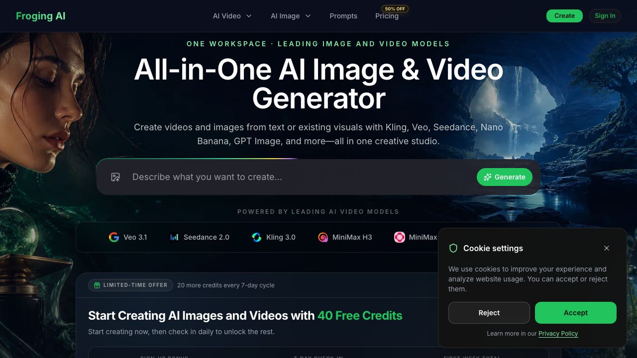Froging AI 网站截图