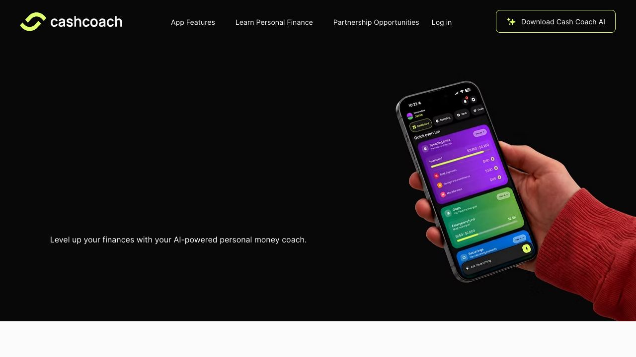 Cash Coach AI 网站截图