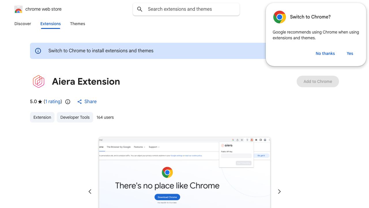 Aiera Extension 网站截图